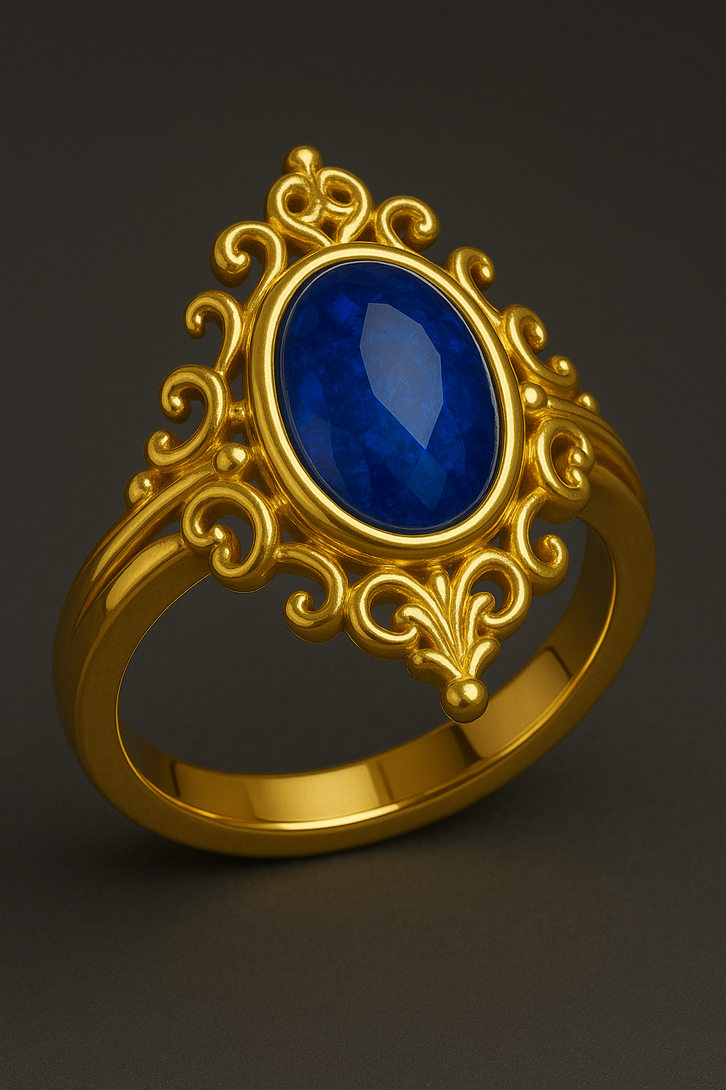 Blue Diamond Ring
